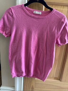 Active USA Bright Pink Short Sleeve Knit Tee